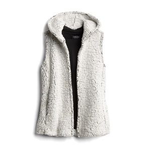 CoffeeShop Leonie Wubby Hooded Vest white/gray with pockets size S